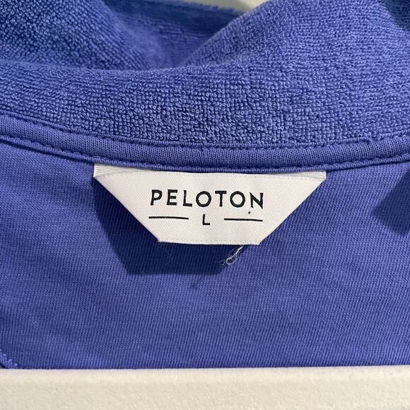 Peloton Terrycloth 1/4 Zip Pullover Sweatshirt in Purple - Size: Large - Picture 5 of 7